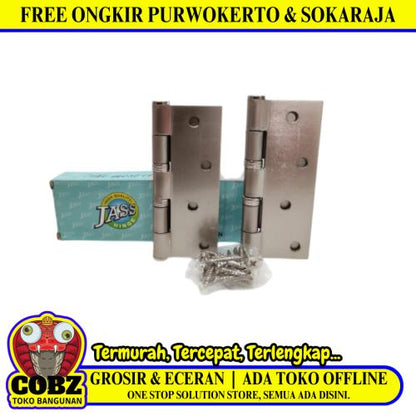 4 IN / JASS Engsel Kupu Kupu Pintu Jendela Hinge Stainless Set