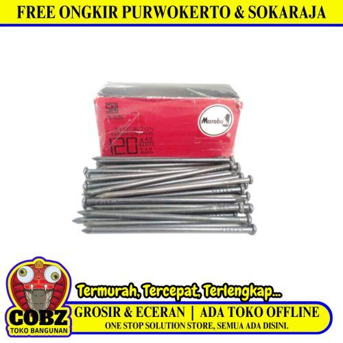 120 MM / MARABU Paku Beton Tembok Dinding Hitam Dus