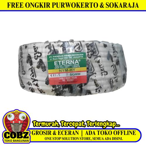 4 INTI x 1.5 MM x 50 M / ETERNA NYMHY Serabut Kabel Tembaga SNI Putih Roll