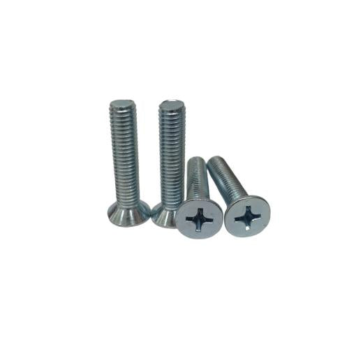 M 8 x 40 MM / TM Baut JF Kepala Rata Plus Putih Biji