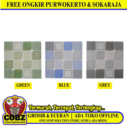 25 CM x 25 CM / UNO HIKARU Keramik Lantai Kamar Mandi Matte Dus