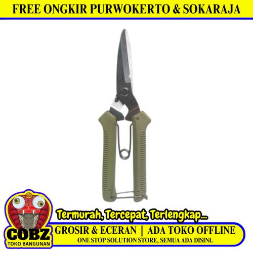 7 1/2 IN / BONUCCI Gunting Dahan Lurus Ranting Tanaman Pruning Shears