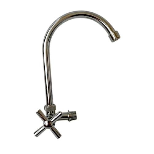 1/2 IN / SPOT Kran Angsa Sink Bak Cuci Piring Tembok Stainless