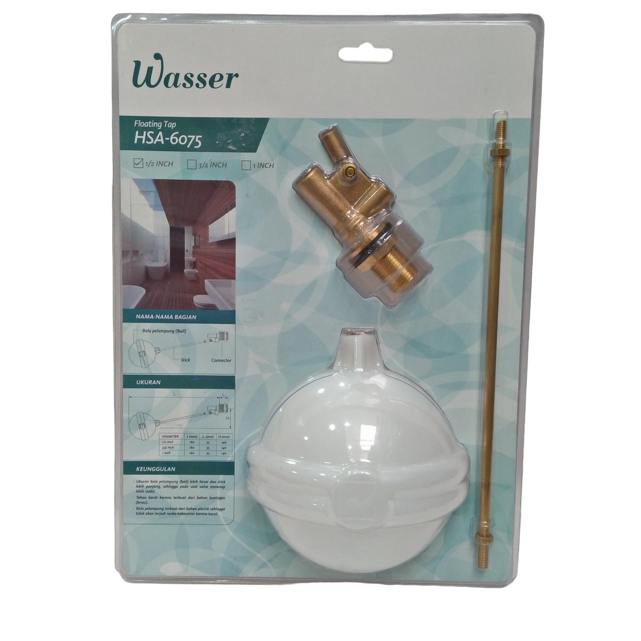 1/2 IN / WASSER HSA - 6075 Floating Valve Pelampung Bola Air Torrent Bahan Set