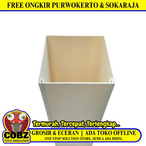 100 MM x 100 MM x 1700 MM / NISO Kabel Dak Ducting Trunking Protector Putih Batang