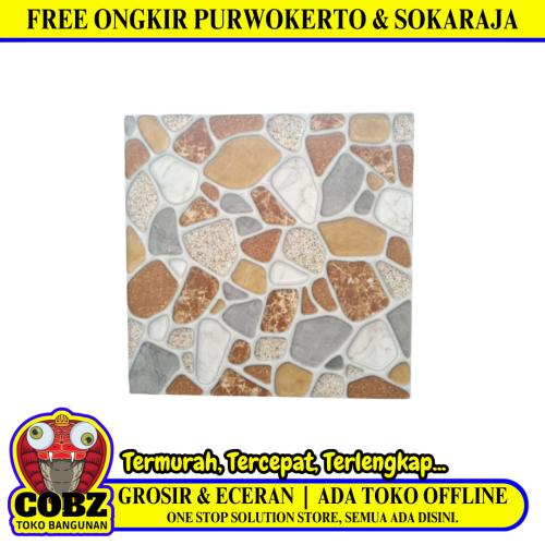 40 CM x 40 CM / ARWANA DG COASTAL Keramik Lantai Teras Garasi Matte Brown Dus