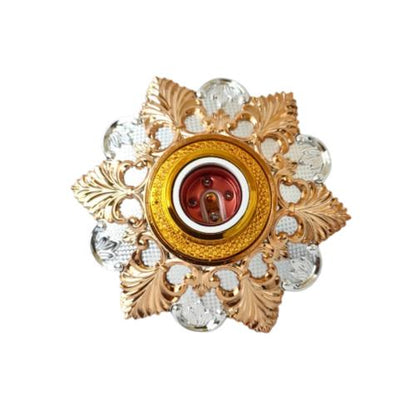 HIMAWARI VO6G Fitting Tempat Lampu Plafon Atap Tempel Motif Besar Warna