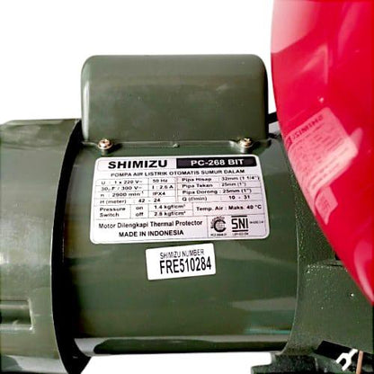 SHIMIZU PC-268 BIT Pompa Air Listrik Sumur Dalam Jet Pump Otomatis Set