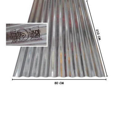0.2 MM x 82 CM x 210 CM / FUMIRA Seng Gelombang 7 Kaki Anti Karat Lembar
