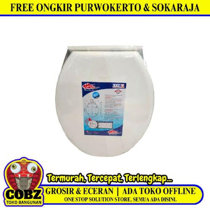 DOLPHIN 01 Tutup Kloset Duduk Monoblok Seat Cover Standard PVC Putih Set
