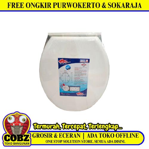 DOLPHIN 01 Tutup Kloset Duduk Monoblok Seat Cover Standard PVC Putih Set