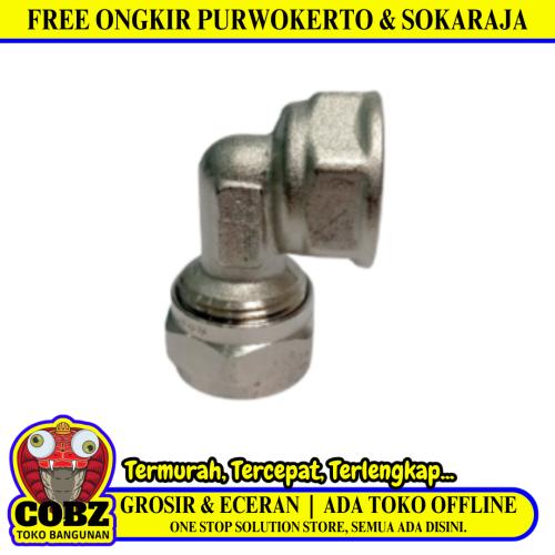 L 16 x 1/2 IN / WESTPEX Knee Selang Pex Drat Dalam Ke Pipa Stainless