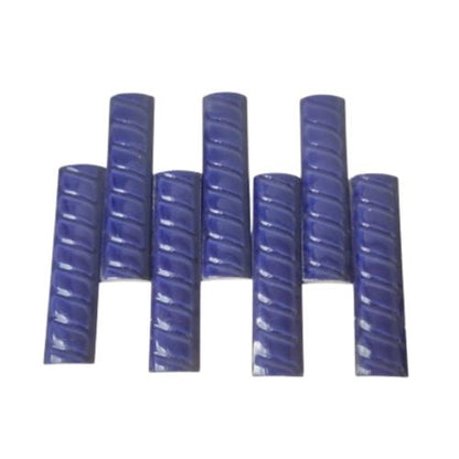 10 CM / NM Kuku Macan Bon Bon Lis Keramik Permukaan Biru Lembar