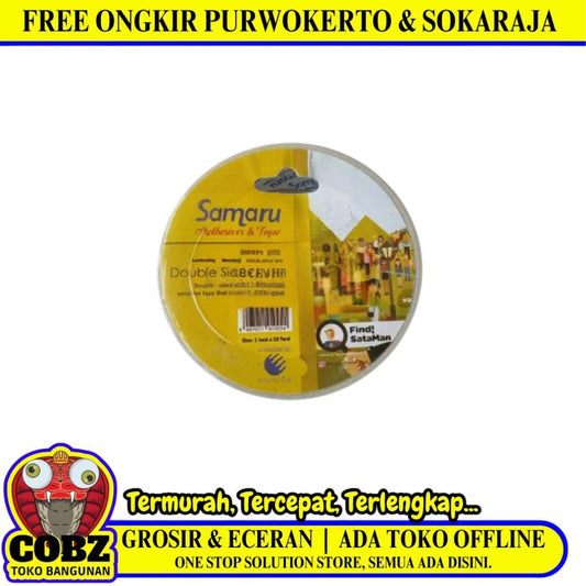 25 MM / SAMARU Isolasi Selotip Lakban Bolak Balik Double Side Tape