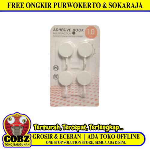 ADHESIVE HOOK Kapstok Cantel Gantungan Baju Dinding Mini Bahan Set