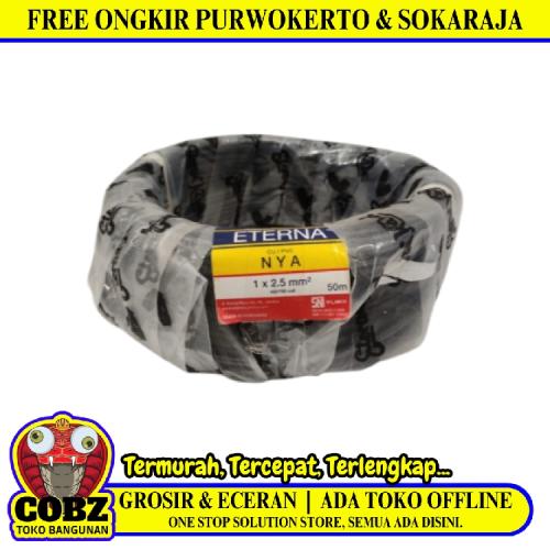 1 INTI x 2.5 MM / TM NYA Tunggal Kabel Tembaga SNI Hitam Per Meter