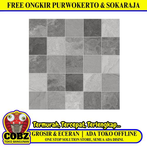 50 CM x 50 CM / PLATINUM DIEGO Keramik Lantai Teras Garasi Matte Brown Dus