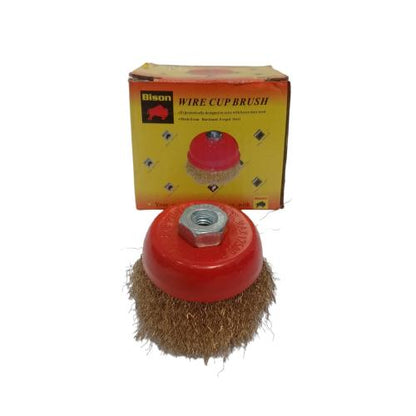 3 IN / BISON Sikat Kawat Bengkok Bahan Pembersih Karat Kerak