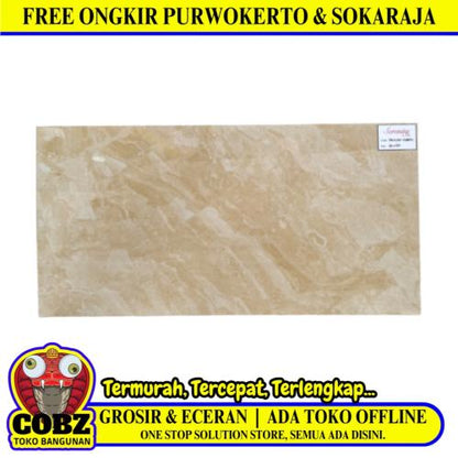 60 CM x 120 CM / SERENITY PAVILION MARFIL Granit Dinding Kamar Mandi Glossy Dus