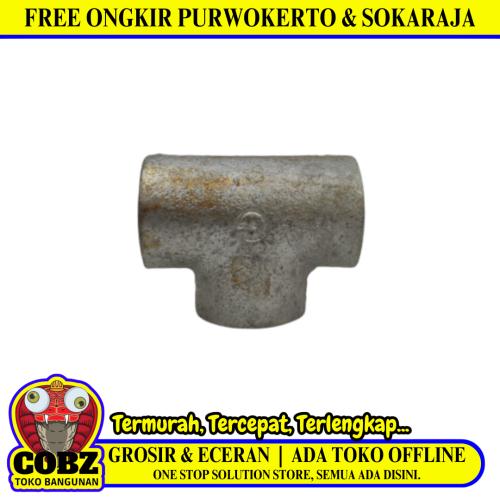 3/4 IN / G Tee Drat Dalam Faucet Tee Fitting Pipa Besi