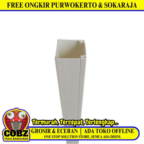 10 MM x 10 MM x 1700 MM / NISO Kabel Dak Ducting Trunking Protector Putih Batang
