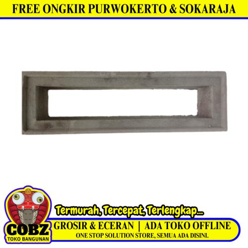 15 CM x 50 CM / BL Profil Rooster Lubang Angin Semen Abu 1 Sisi Biji