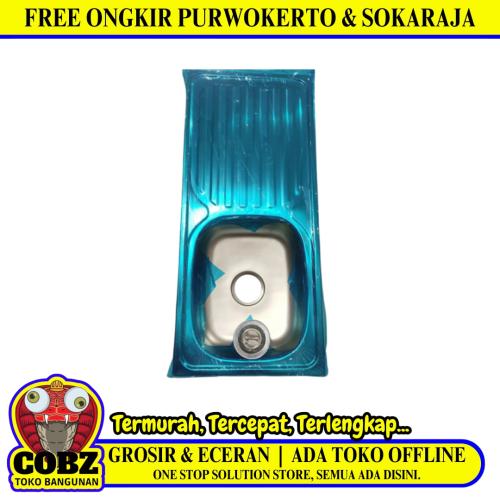96 CM X 42.5 CM X 11 CM / SKYNERO  Bak Cuci Piring Washbak 1 Lubang + Acc Set
