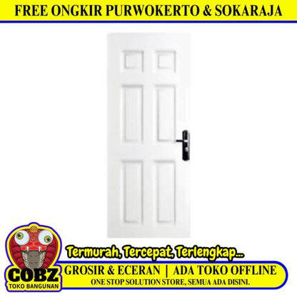 4 CM x 80 CM x 200 CM / FORTRESS METAL 80.01 SINGLE DOOR Pintu Baja White Set