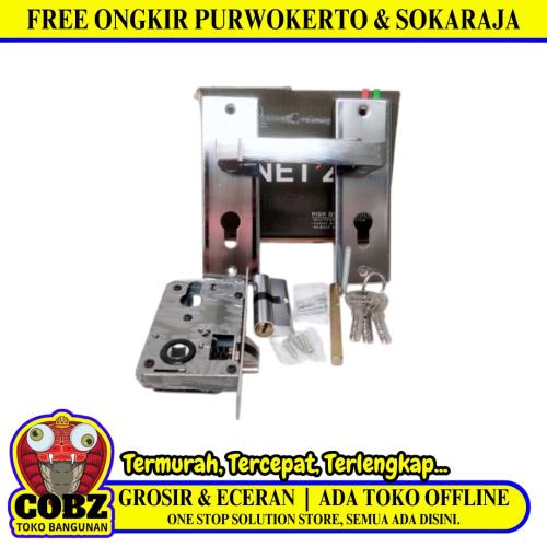 NET'Z 3012-2 SN / CP Handle Door Lock Tarikan Handle Kunci Pintu Kecil Set