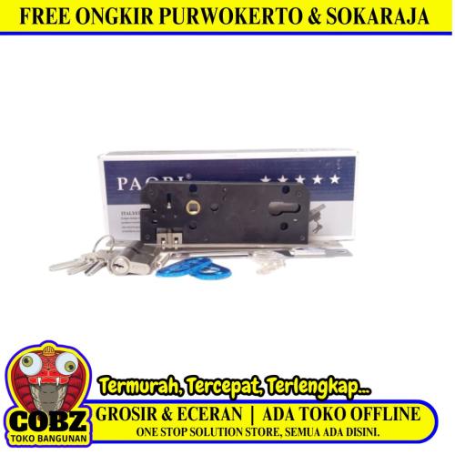 PAORI PH7016-40 NB-T Slot Body Kunci Pintu Roller Pelor 2 Rumah Double Besar Set