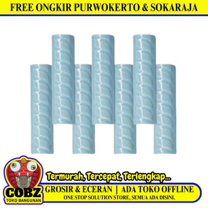 10 CM / TM Kuku Macan Bon Bon Lis Keramik Ulir Light Blue Lembar