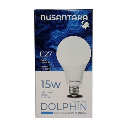15 WATT / NUSANTARA DOLPHIN LED Lampu Bohlam Bulb Putih
