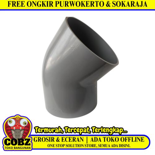 12 IN / RUCIKA D-45L D-45L Elbow Knee Keni 45 Derajat Fitting Pipa PVC