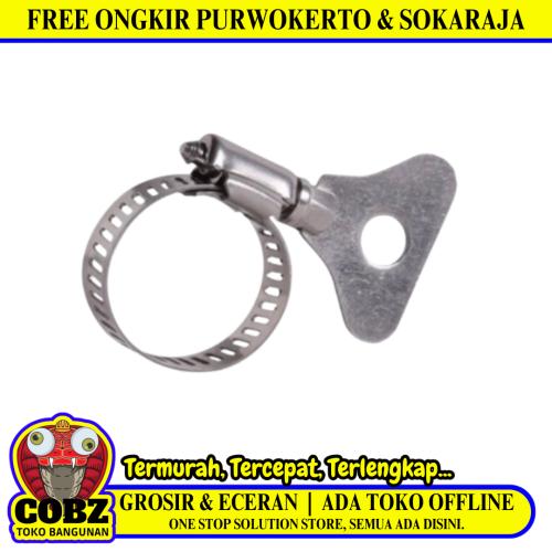 1/2 IN / TM Kuping SS Klem Selang Air Gas LPG Regulator Hose Clamp Stainless