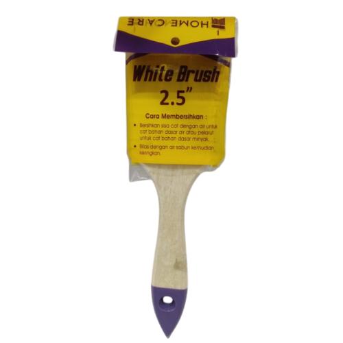 2 1/2 IN / HOME CARE WHITE Kuas Cat Tembok Kayu Besi Air Acyrlic Paint Brush