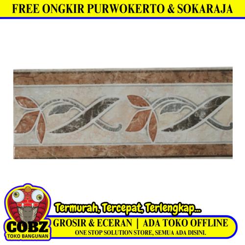 16.5 CM X 40 CM / NM GENOVA List Keramik Dinding Kamar Mandi Beige Lembar