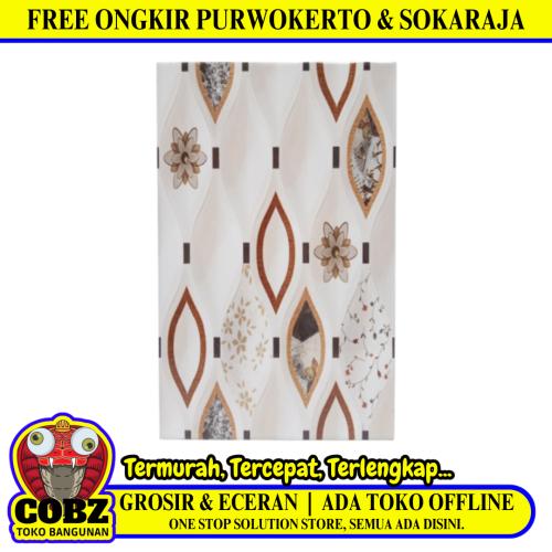 25 CM x 40 CM / UNO MARIGOLD Keramik Dinding Kamar Mandi Glossy Beige Dus