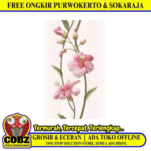 25 CM x 40 CM / UNO VALENTINO Keramik Dinding Kamar Mandi Glossy Pink Dus