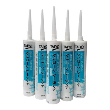 300 ML / TAIYO Lem Silicone Sealant Kaca Akrilik Neutral  Botol - (White)