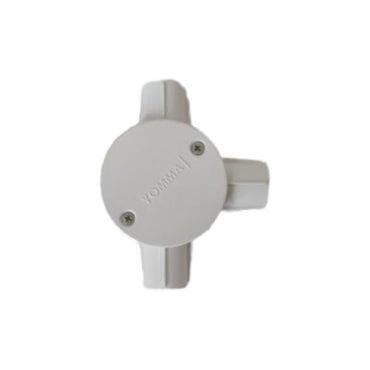 5/8 IN / TM Tee Dus Cabang 3 Way Tempat Kabel Plastik PVC Putih