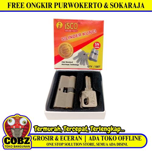 ISCO Silinder Anak Kunci Pintu Cylinder Lock Kecil + 5 Kunci Set