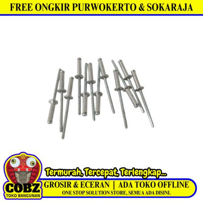 3.2 MM x 11 MM / SIP SP. 440 Paku Rivet Keling Tang Rivet Dus