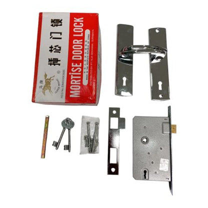 CAP KUDA MORTISE Handle Door Lock Tarikan Handle Kunci Pintu Besar Set