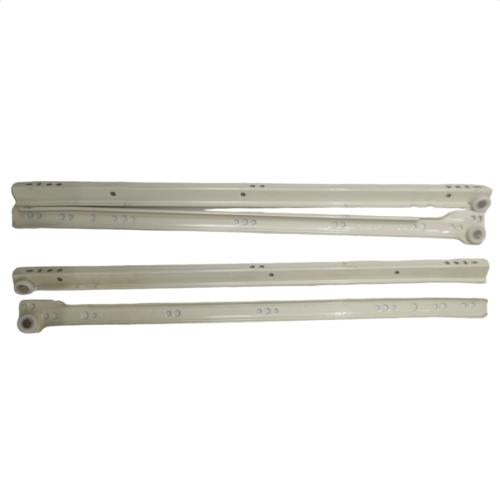 50 CM / HUBEN Rel Laci Roda Drawer Slide Single Track Putih Set
