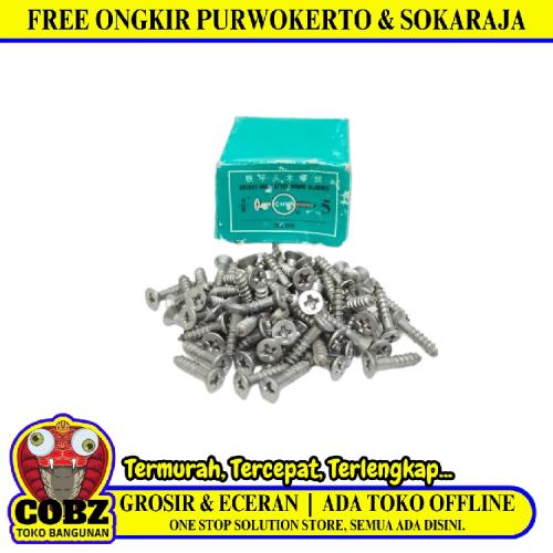 5/8 IN / CHW Sekrup Baut Kayu Kepala Rata Plus Wood Screw Dus