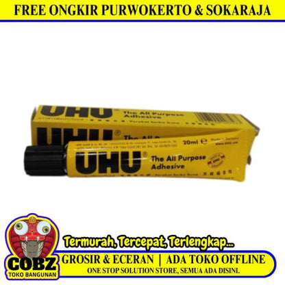 20 ML / UHU Lem Mainan Plastik Kertas All Purpose Glue Dus