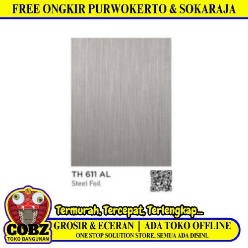 122 CM x 244 CM / TACO ALUMINIUM TH 611 AL HPL Lembar