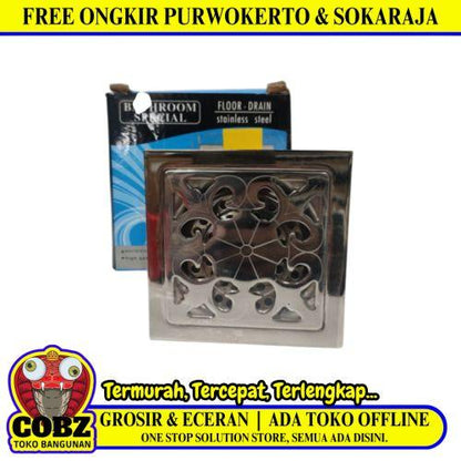 4 IN / HSJ MDL SS 90BB Saringan Got Leher Panjang Floor Drain Stainless