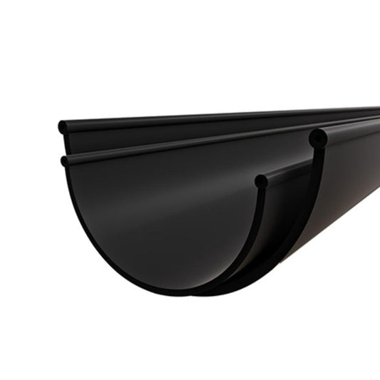 3 IN x 360 CM / MEGALON Talang Air Pipa Belah PVC Hitam Batang