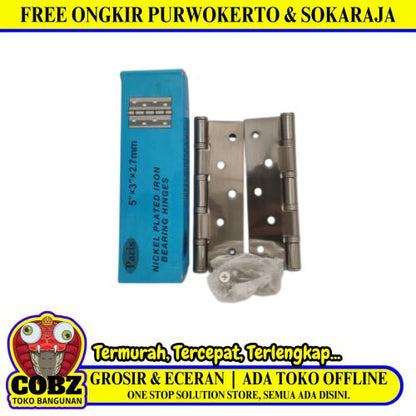 5 IN / PARIS Engsel Kupu-Kupu Hinge Stainless Per Set